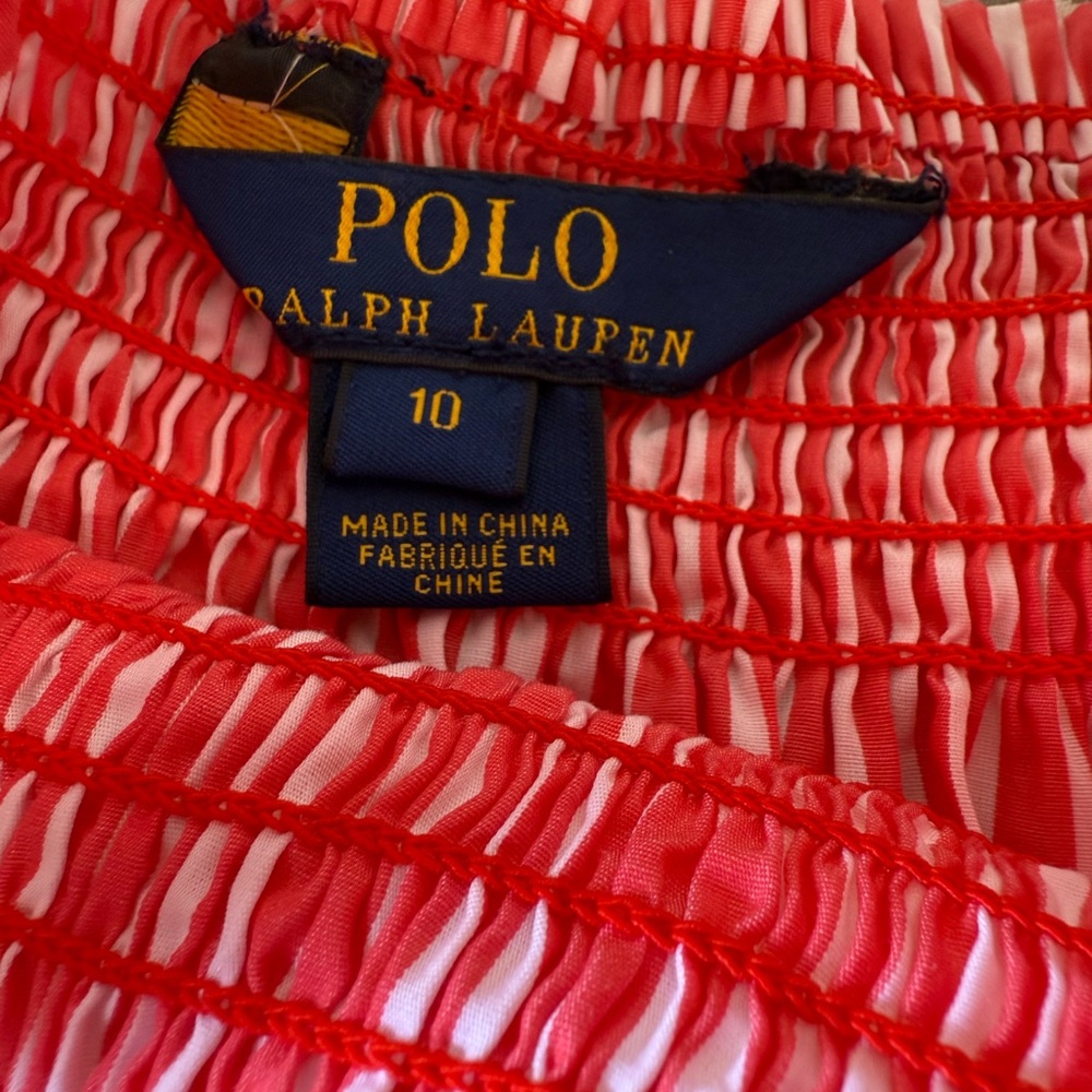 Polo Ralph Lauren Red and White Dress